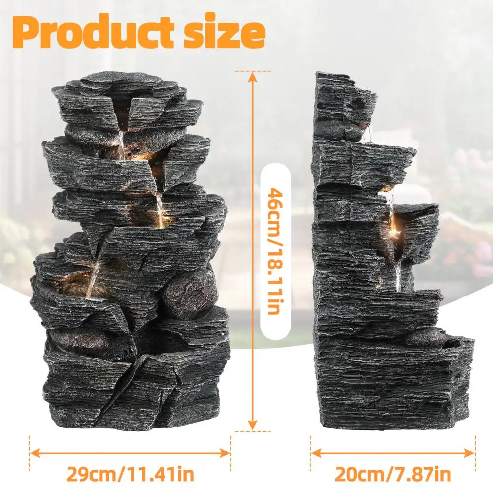Cascading Rock Water Fountain 6
