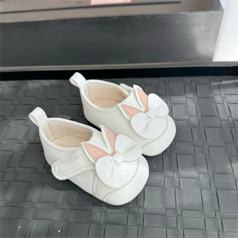 SUNSIOM Infant Baby Girls Moccasins Cute Bowknot Rabbit Ear Soft Sole Flat Shoes Prewalker Anti-Slip Shoes First Walker