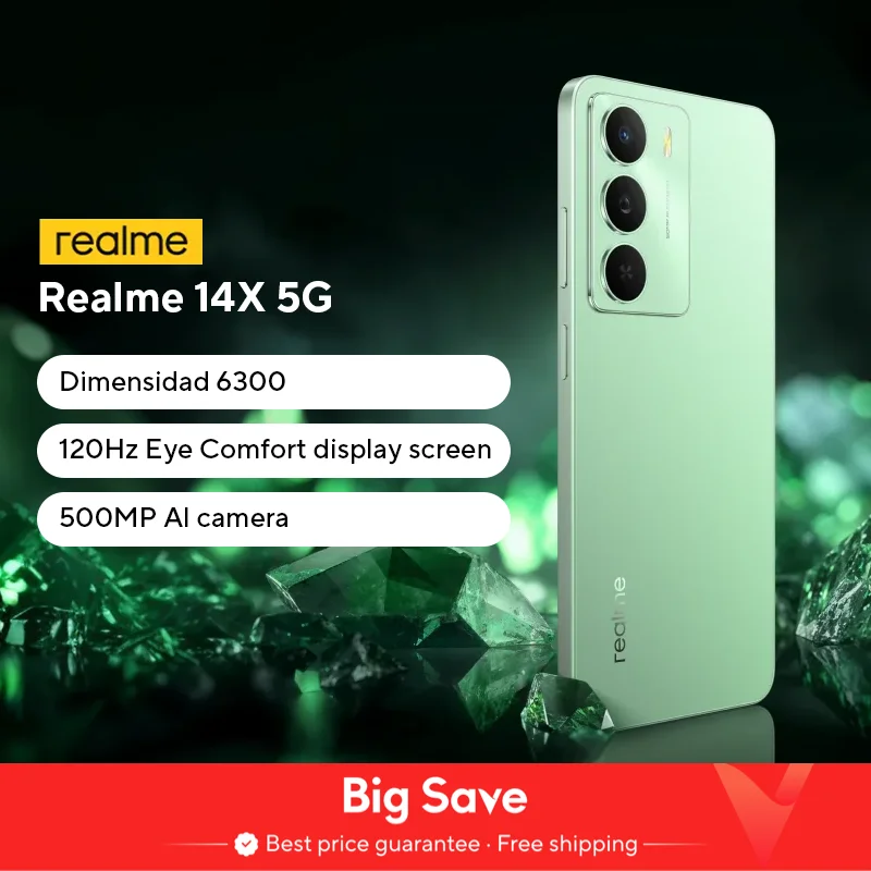 Realme 14X 5G対応 新品 スマートフォン realme 14X 5G 発表、防水防塵(IP69)・D6300搭載スマートフォン