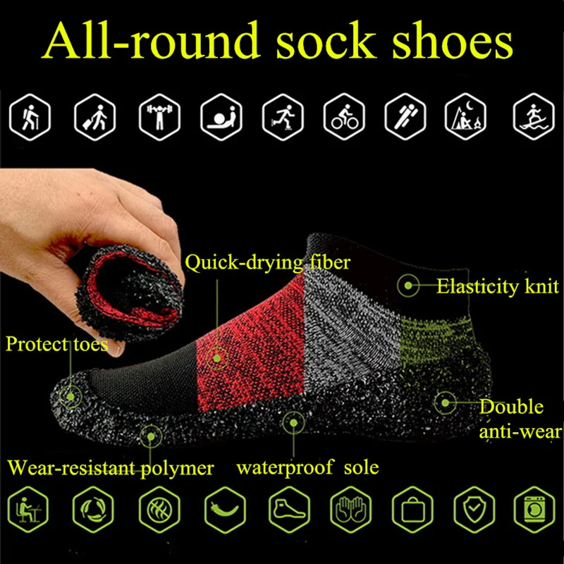 Water shoes Men Women Barefoot Sock Shoes Hiking Outdoor Climbing Quick-drying Water Lightweight Breathable