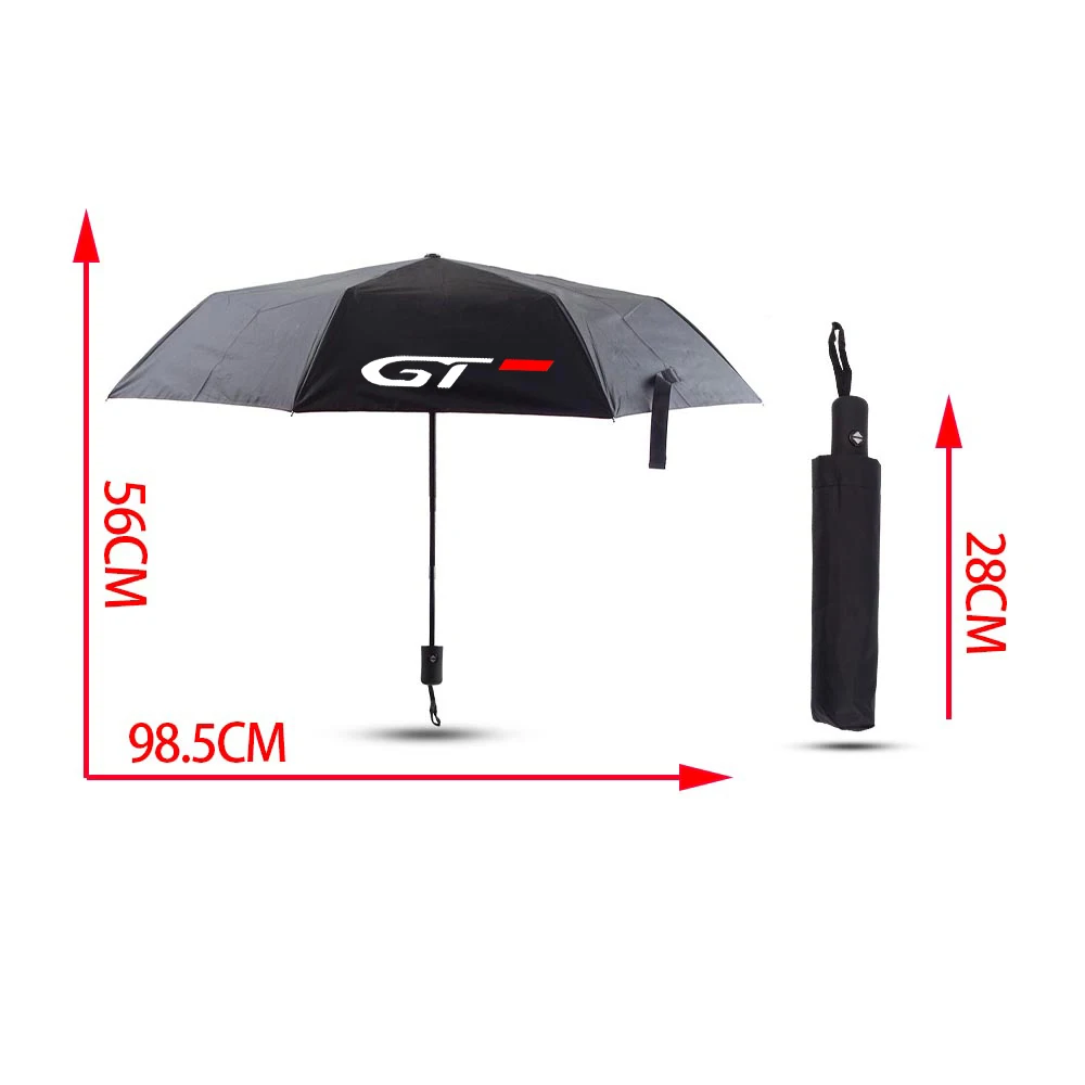 Car Automatic Folding Windproof Sunshade Umbrella For Peugeot GTI GT LINE GT Fully Automatic Folding Car Umbrella