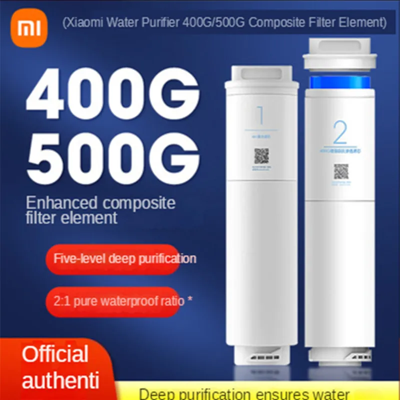 

Xiaomi Water Purifier 1A Cartridges Water Purifier Filter 400G Enhanced 1st 5-in-1 Composite Filter 2nd RO Reverse Osmosis 500G