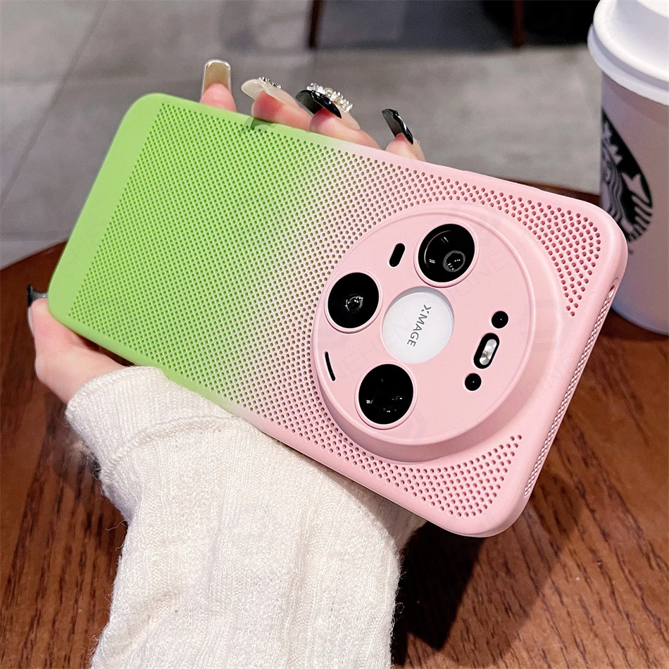Ultra Thin Heat Dissipation Breathable Mesh Hard Case with Lens Protector Film