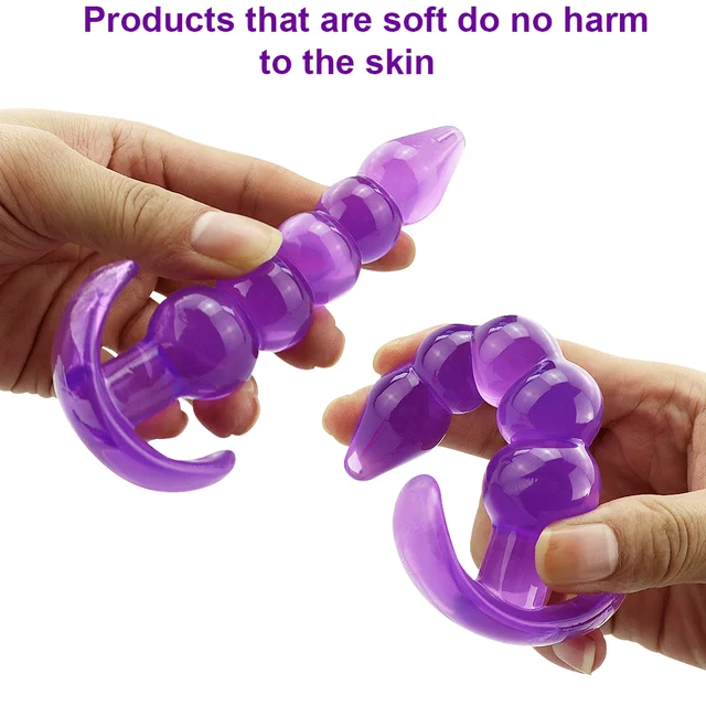 Soft Silicone Anal Plugs Beginner Anal Stimulator Trainer Sex Play Toy for Women Couples G spot