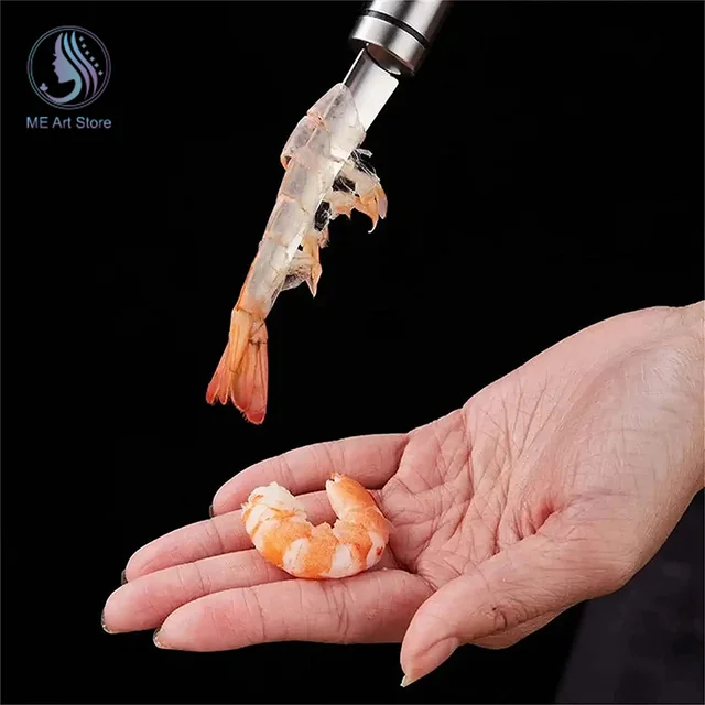 Pelagamberi In Acciaio Inox - Attrezzo Multifunzione Per Pulire Gamberi E Pesce - Foto 8