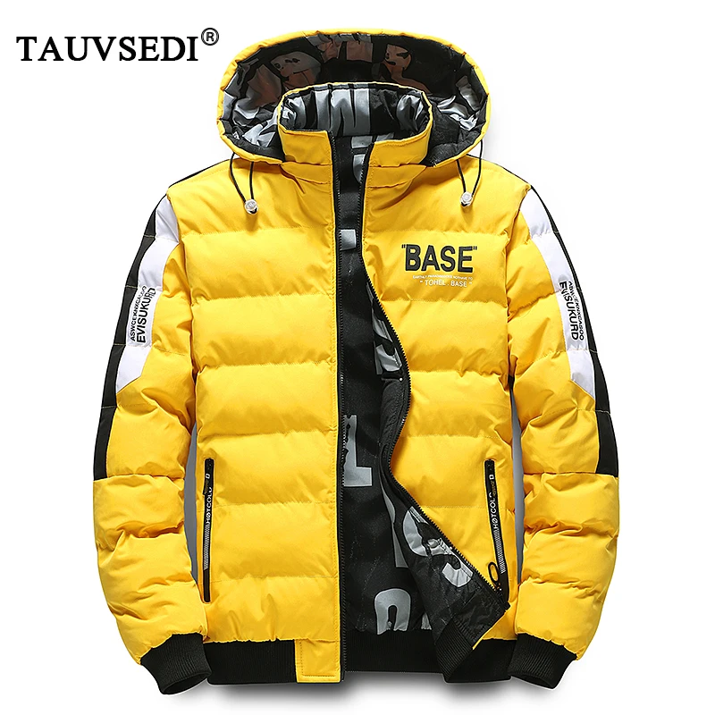 

Winter Men Warm Windproof Casual Parkas Jackets Coats Mans Prints Hooded Double Wearing Parkas Male Outwear Overcoat Windbreaker