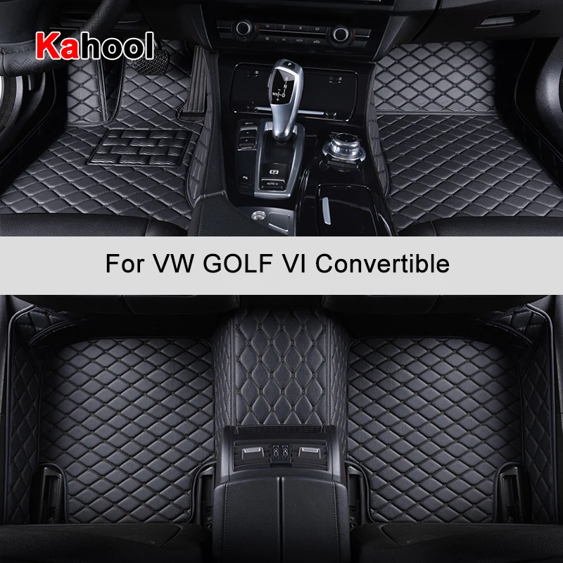 

KAHOOL Custom Car Floor Mats For VW GOLF VI Convertible Auto Accessories Foot Carpet