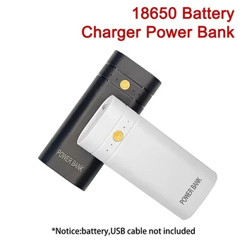 Custodia Power Bank 5V 2A per batterie 18650, con ricarica USB Type-C, per fai da te