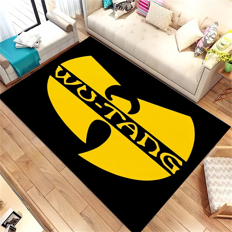 

W-WU-TT--TANG Band Home Art Music Square Bedroom Living Room Area Kitchen Bathroom Doormat Decorative Carpet.