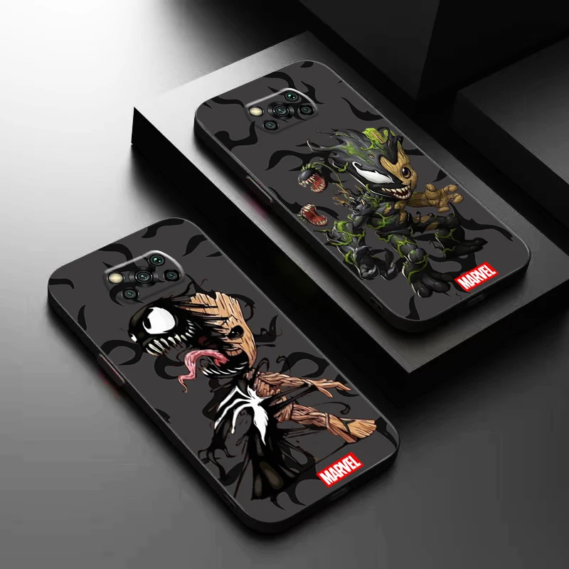 

Marvel Avengers Groot Venom For Xiaomi POCO F5 F4 F3 GT POCO X4 X3 Pro NFC M4 M3 Pro 5G Phone Case Shell Back Full Protection