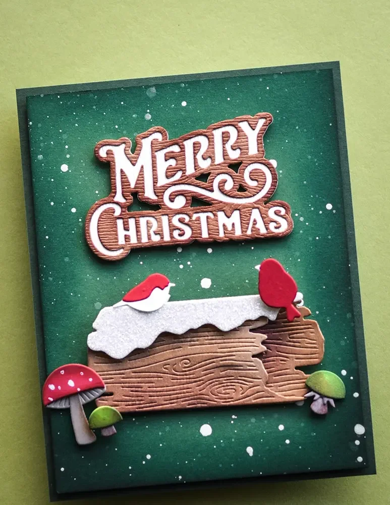 2024 Weihnachten Pilze Gans Spatz Bouquet Metall Schneiden Stirbt Sammelalbum Machen Karte Handwerk Vorlage Liefert Dekoration – Detail 6