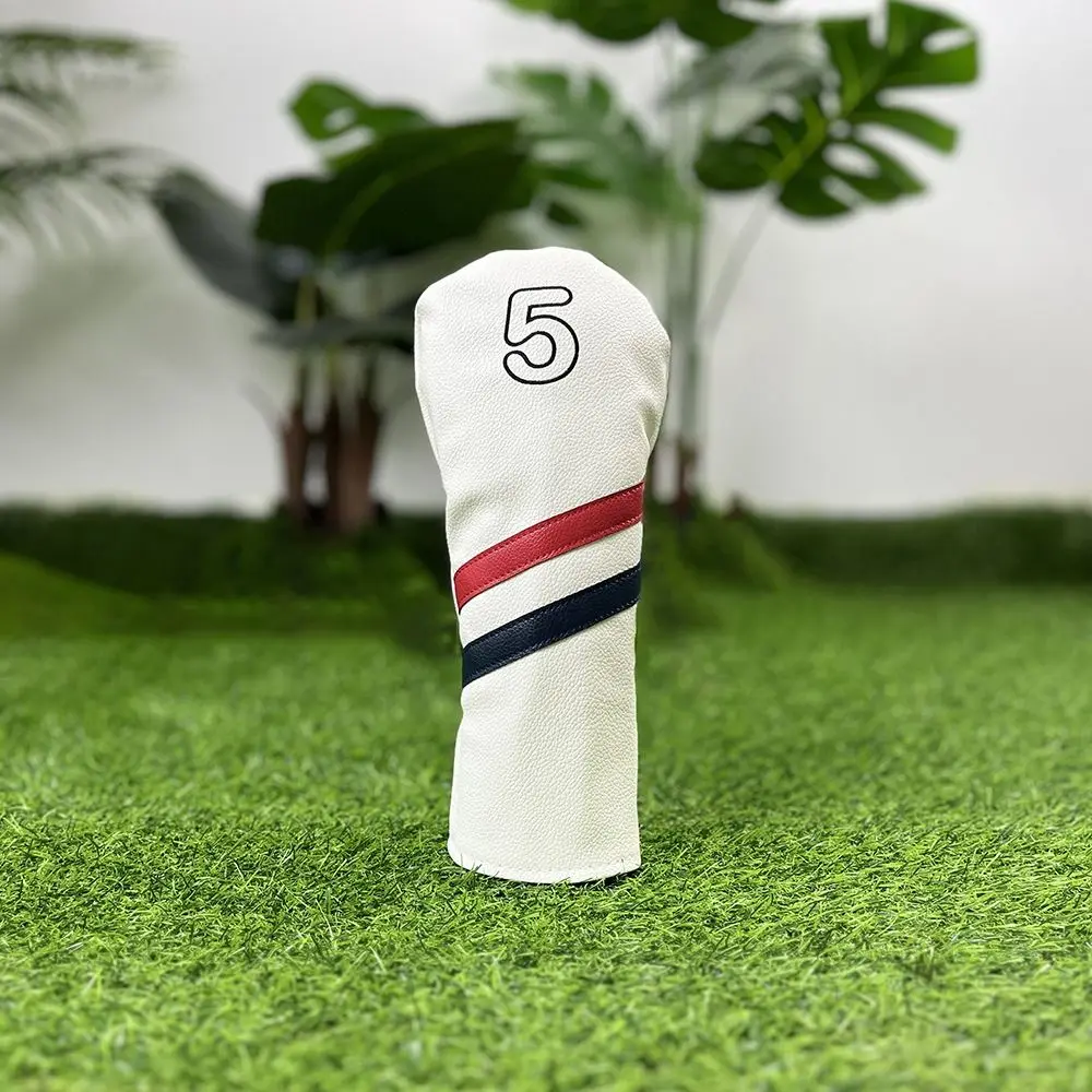 Description Picture 4 of itemDouble Line Golf Head Cover Digital Label Sports Style Golf Club Protector Minimalist Waterproof Wood Headcover Fairway Driver