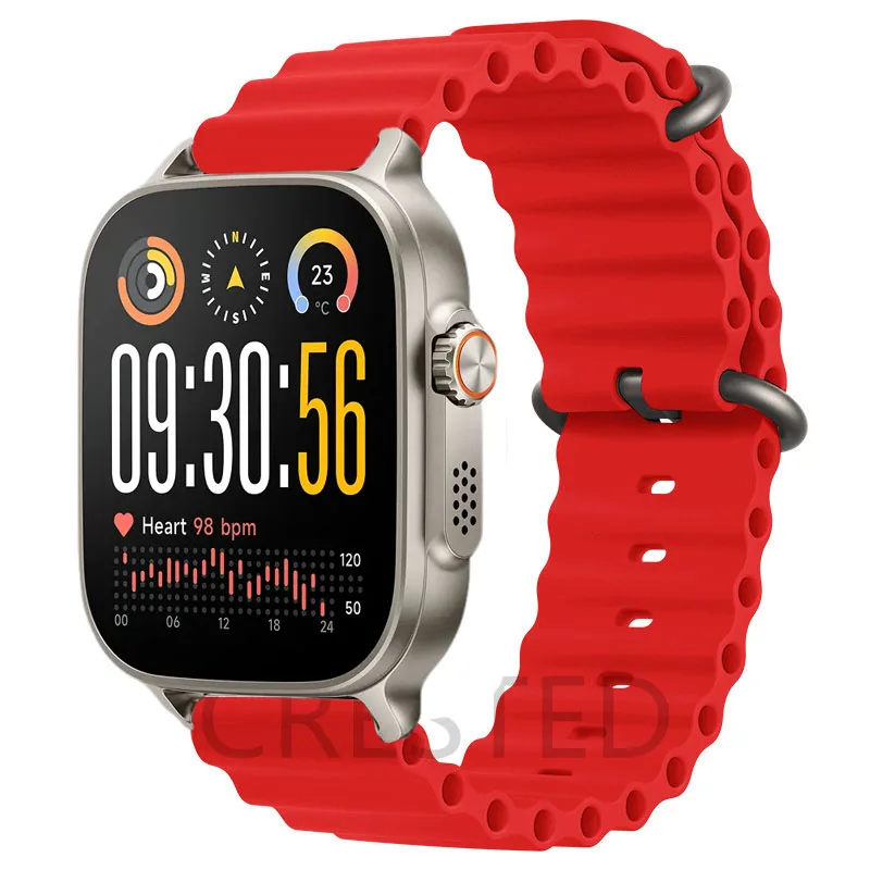 Silicone Sport Ocean Belt Bracelet for Smartwatches - 22mm Strap