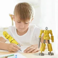 Wear Resistant Robot Deformation Pen Portable Non-toxic ABS School Office Supplies Stationery Gel Pen Children 1