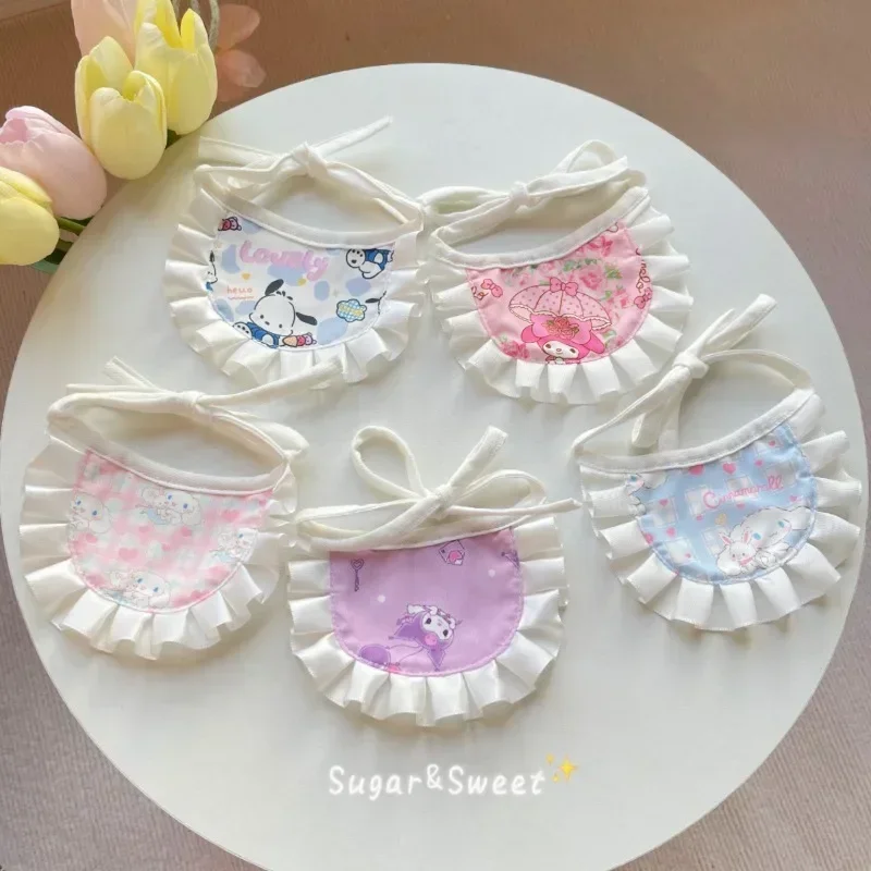 

Anime Figure Kuromi Sanrio Pet Cloth Cute Cinnamoroll MyMelody Pochacco Cat Dog Puppy Bib Saliva Towel Scarf Winter Warm Gifts