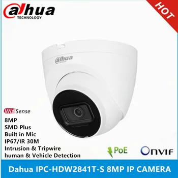 Dahua IPC-HDW2841T-S 8MP POE Built-in Mic IR 30M IP67 SMD Plus IVS WDR Starlight WizSense IP Camera replace IPC-HDW2831T-AS-S2 1