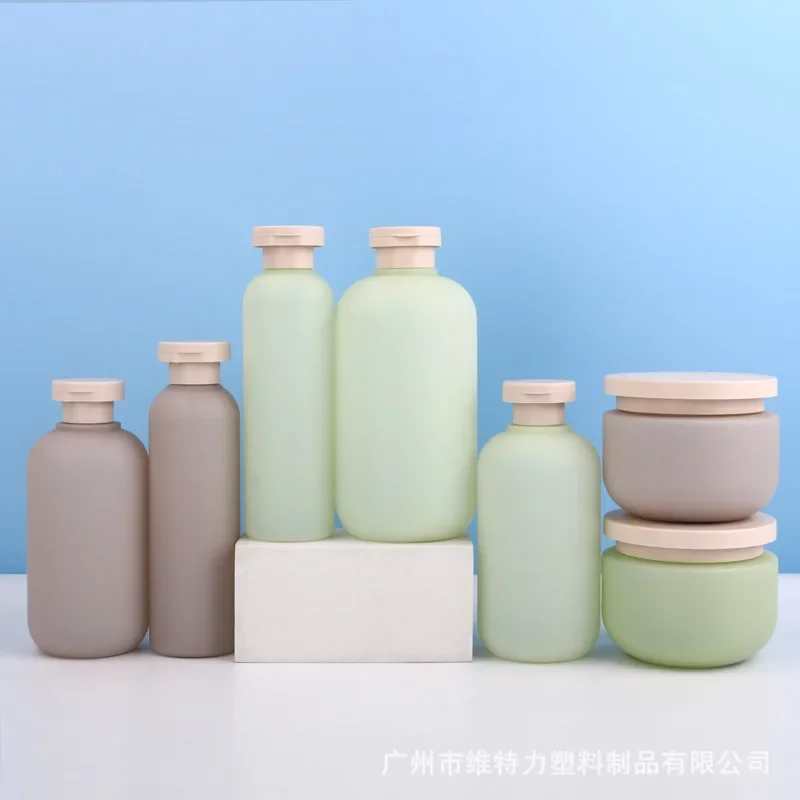 New 200ML~500ML Plastic Shampoo Shower Gel Foaming Soap Dispensers Refillable Bottles Flip Cover/Pump Lotion Bottles Organizer