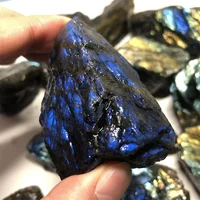 Pierre naturelle de labradorite 20-200g, minéral de guérison Reiki, spécimen de pierre de lune, collection, paysage d'aquarium, cristal brut 3