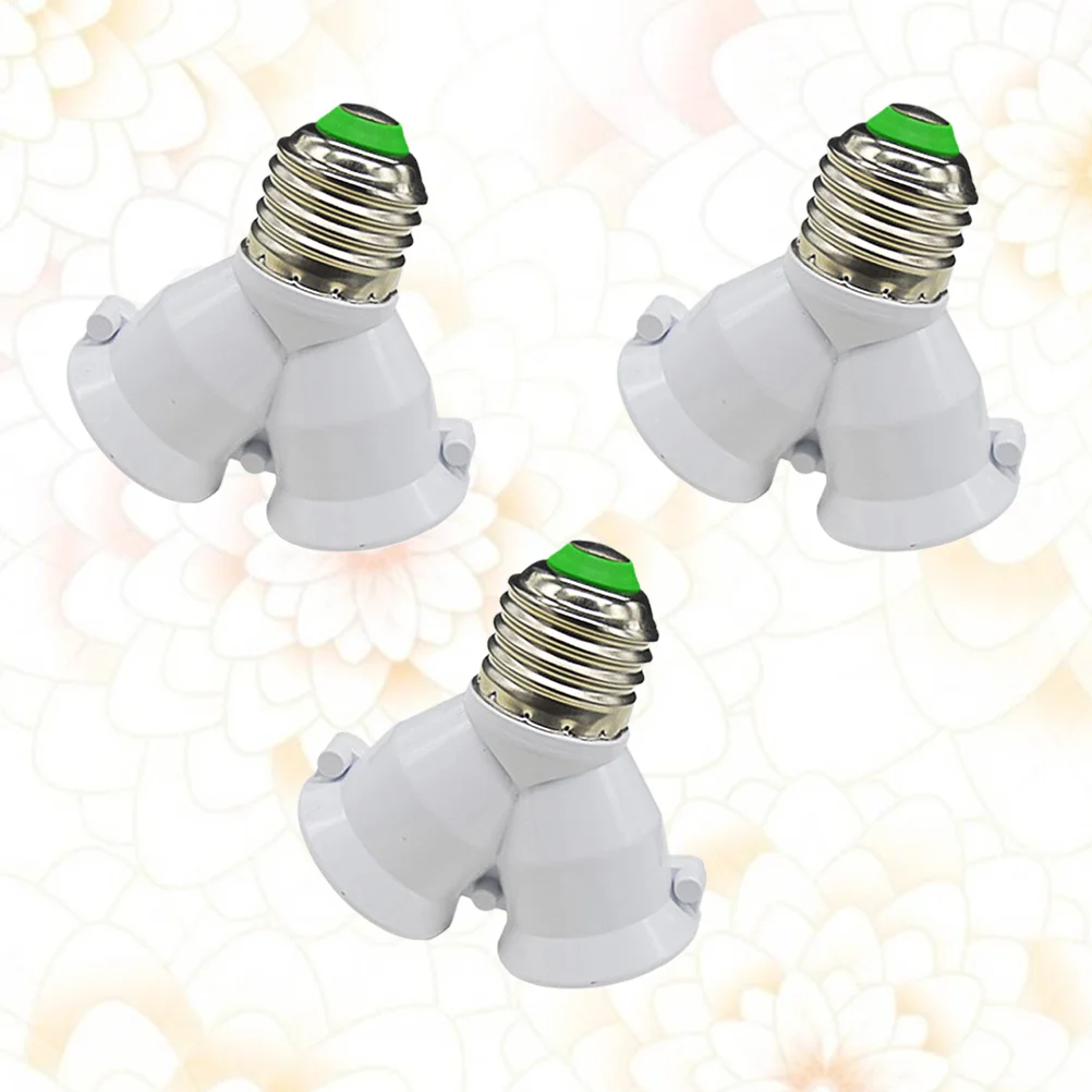 Lamp Head Base Adapter E27 To 2 E27 Lamp Holder Socket Y Shape Splitter Converter Lighting Accessories Bases 3 Pcs lamp holder lamp bulb holder