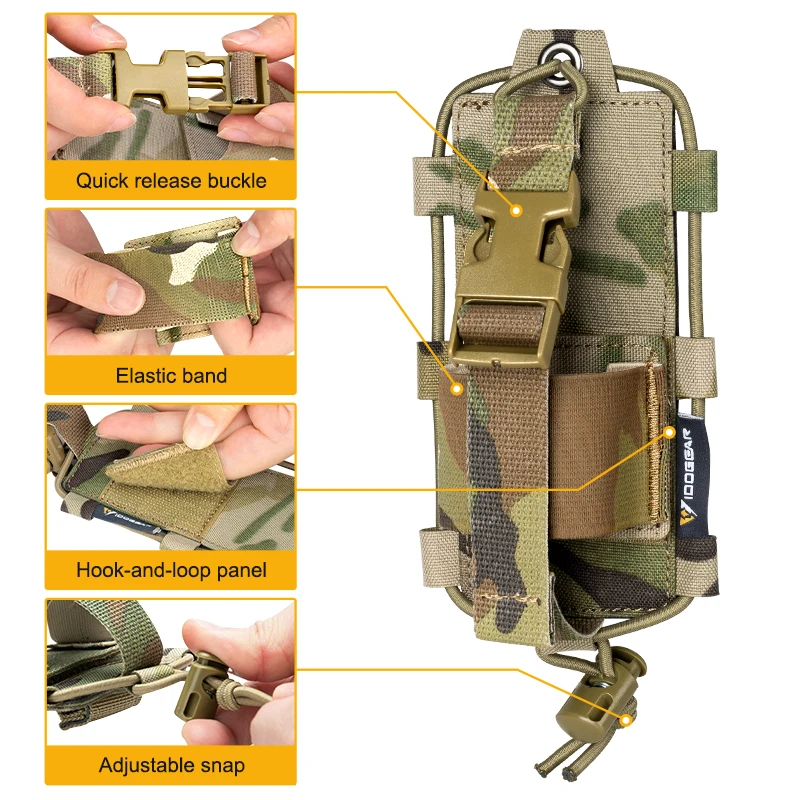 Pochette Tactique YNIBST Pour Talkie-walkie : Solide, Avec Système MOLLE, Idéale Pour Le Camping, La Randonnée Ou Le Travail
