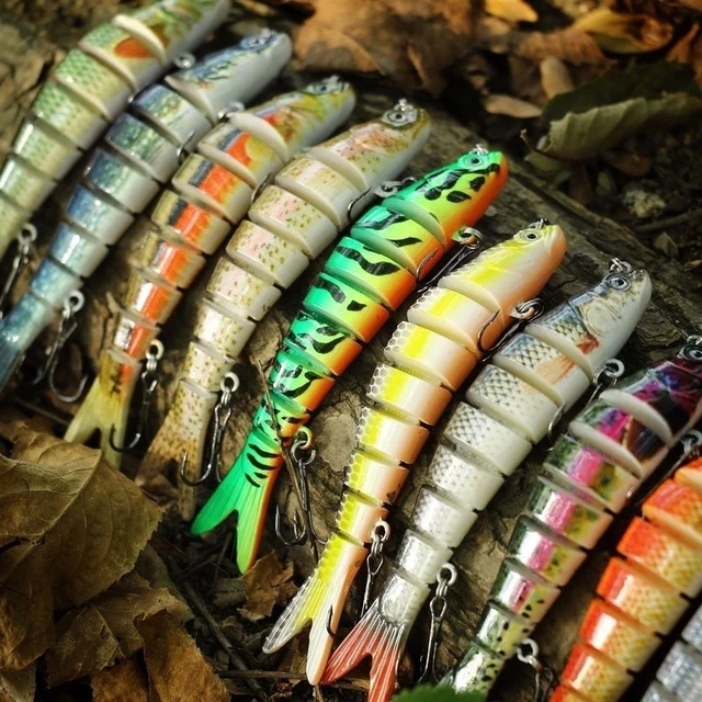 11 Colors 10cm/11.4g Sinking Wobblers Multi Jointed Artificial 8 Sections  Pike Deep Diving Fishing
