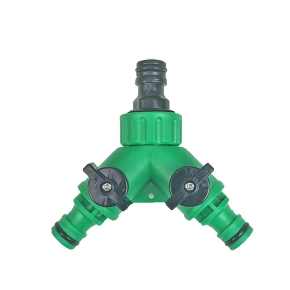 Garten-Wasserverteiler Y-Verbinder 2-Wege-Ventil mit Schalter - Schneller Kunststoffadapter für Wasserhahn Bewässerung Blumen Landschaftsgestaltung
