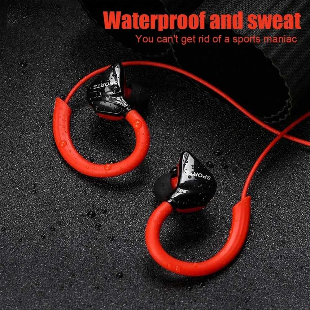 3.5mm Ear Hanging Sport Earphone 1.25m Ear Hook Wired Headphone for iPhone Samsung MP3 Smartphone In-Ear Headsets with Built-in 3