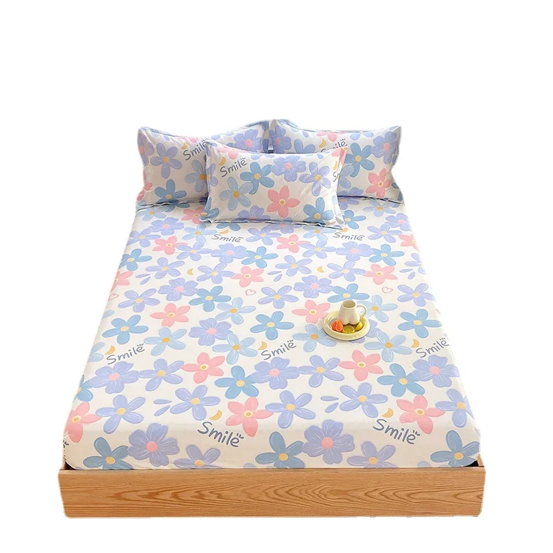 

Cotton dustproof fitted sheet mattress protective cover, Anti Slip