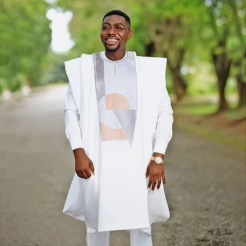 Tunji Embroidered Dashiki Agbada Outfit
