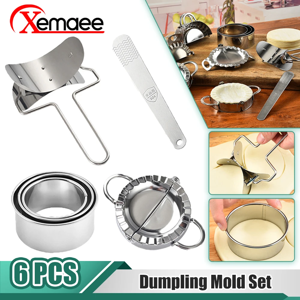 Dumpling Mould Stainless Steel Dumpling Maker Dough Cutter Lazy Must-Ravioli Making Mold DIY Jiaozi Maker Pastry Accessories