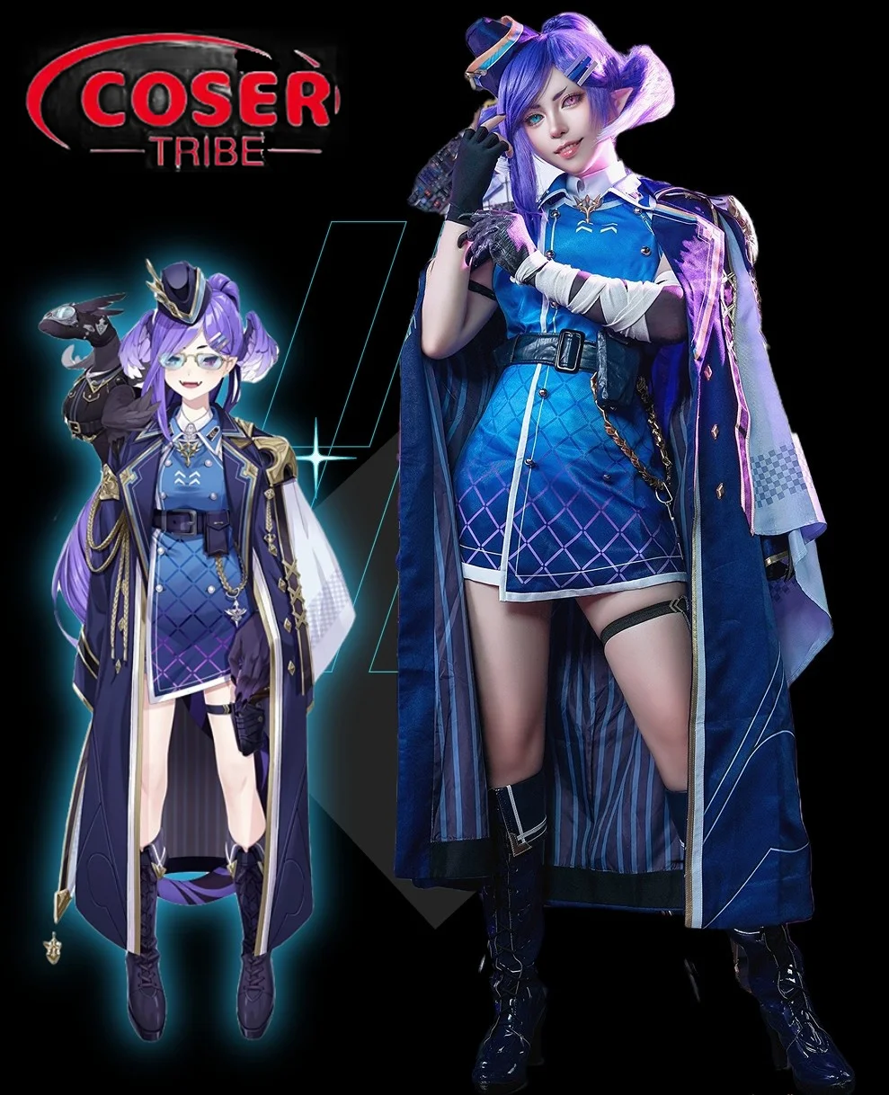 

COSER TRIBE Anime Game NIJISANJ Selen Tatsuki Halloween Carnival Role CosPlay Costume Complete Set