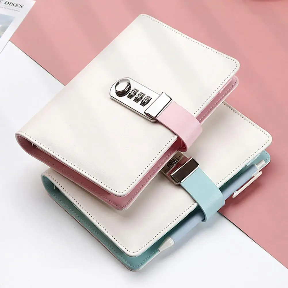 Great Lock Diary Portable Password Lock Notebook Wear resistant Eye Cartoon Password Notebook