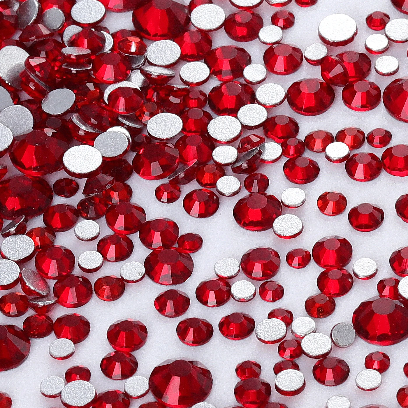 Vibrant Mix Size Round Glass Rhinestones
