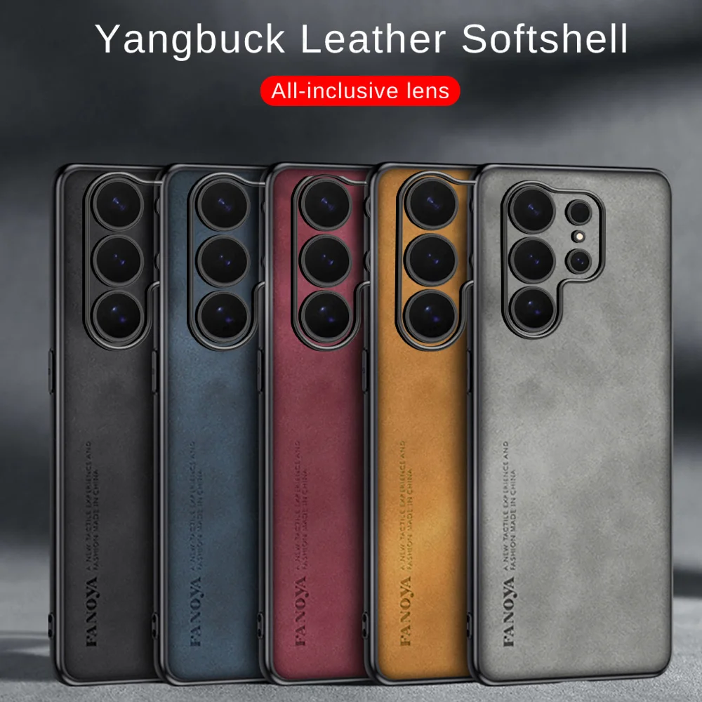 Sheepskin Leather Shockproof Case with Camera Protection