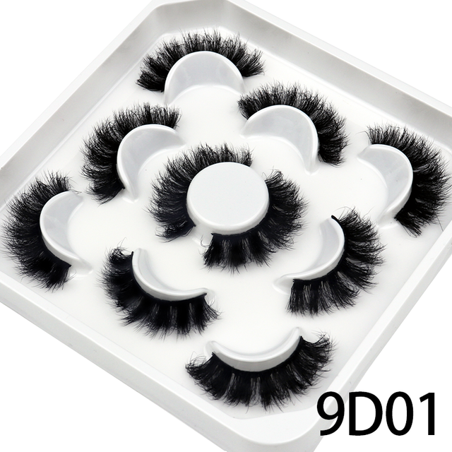 Pairs 25mm 3D Mink Lashes Bulk Russian Volume Fluffy Natural False Eyelashes Thick Dramatic Mink Eyelashes Wholesale maquiagem