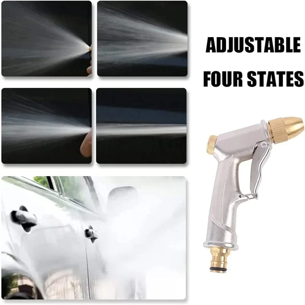 Garden Hose Spray Gun, Metal Garden Hose Nozzle Metal High Pressure Hose Pipe Spray Gun,Plants Watering,Lawn and Garden Cleaning 3