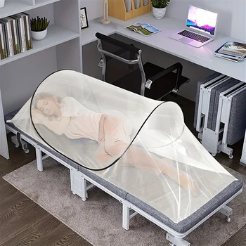 Moustiquaire Portable Pliable en Maille pour Camping en Plein Air, Ultra-Légère, Compacte, Facile à Installer, Respirante, Anti-Moustique, 1 Pièce 1