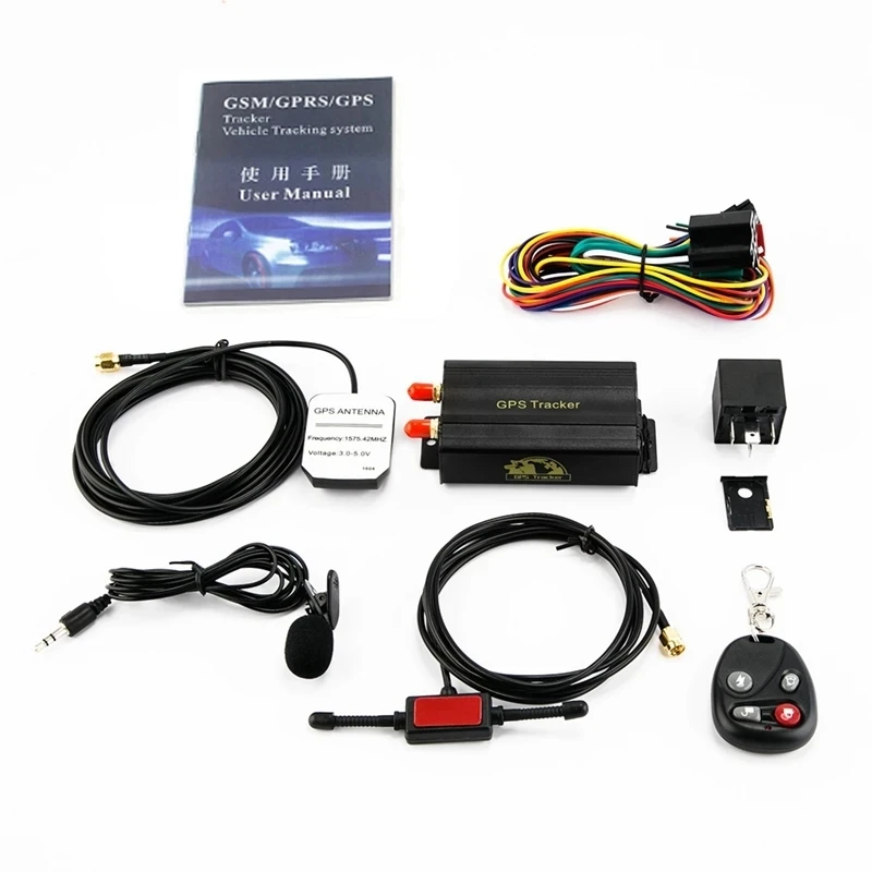Real-time GPS Tracker TK103B-Remote Control, Anti-theft Alarm, Accurate Location-LANG MAO 120 characters: Accurate real-tim