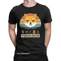 SHiba Token Retro For Men Women Tops T Shirts SHIB Shiba Inu Doge Crypto Coin Cryptocurrency Funny Tee Shirt T-Shirts Cotton