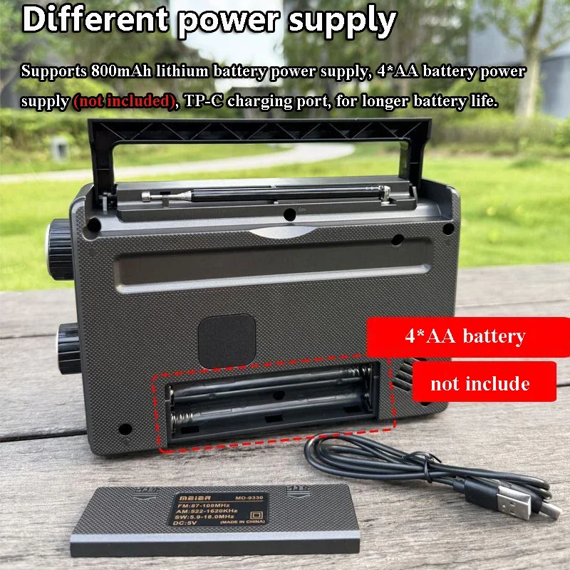 고감도 FM AM SW 라디오 수신기 휴대용 풀 밴드 라디오 내장 스피커 접이식 안테나 지원 3.5mm 헤드폰