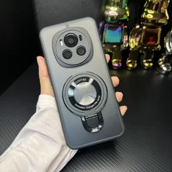 Luxury Magnetic Wireless Holder Phone Case - Clear Matte Cover - Magic 6Lite (Black matte)