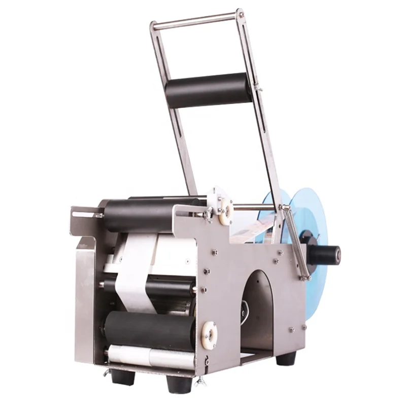 Semi-Automatic Round Bottle Label Machine, Production Date Labeler Marking, 2 in 1 Adjustable Labeler Applicator 5