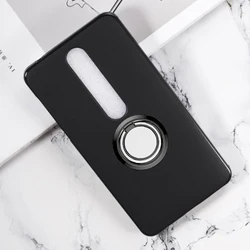 Durable Silicone Phone Case with 360° Ring Holder for Enhanced Grip and Protection (Ring Case Black)