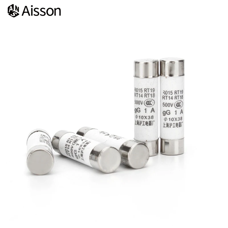 10*38 Fast Blow Ceramic Fuse 10x38mm 500V 1A 2A 3A 4A 5A 6A 8A 10A 16A 20A 25A 32A RO15 R015 RT19 RT14 RT18 10Pcs ceramic fuse,fast acting fuse