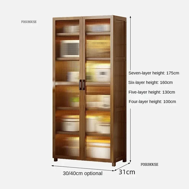 Japanese Minimalist Kitchen Cabinets for Home Kitchen Furniture Storage Cabinet Floor Multi-purpose Living Room Storage Cabinets 6