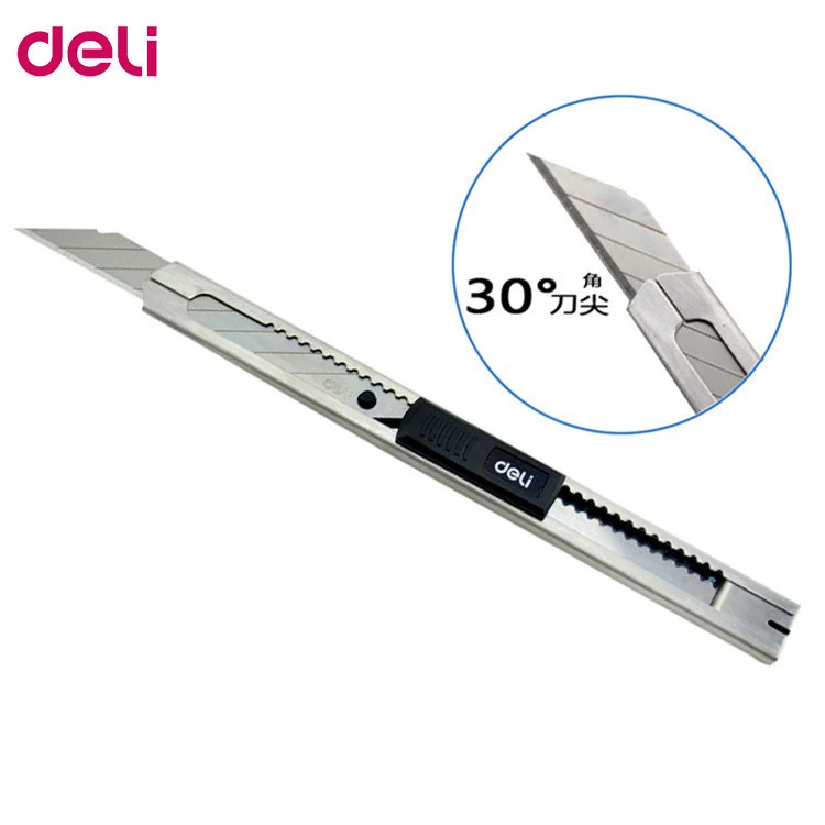 Deli Metal Utility Knife Paper Cutter Retractable Box Cutter Vinyl Cra –  AOOKMIYA