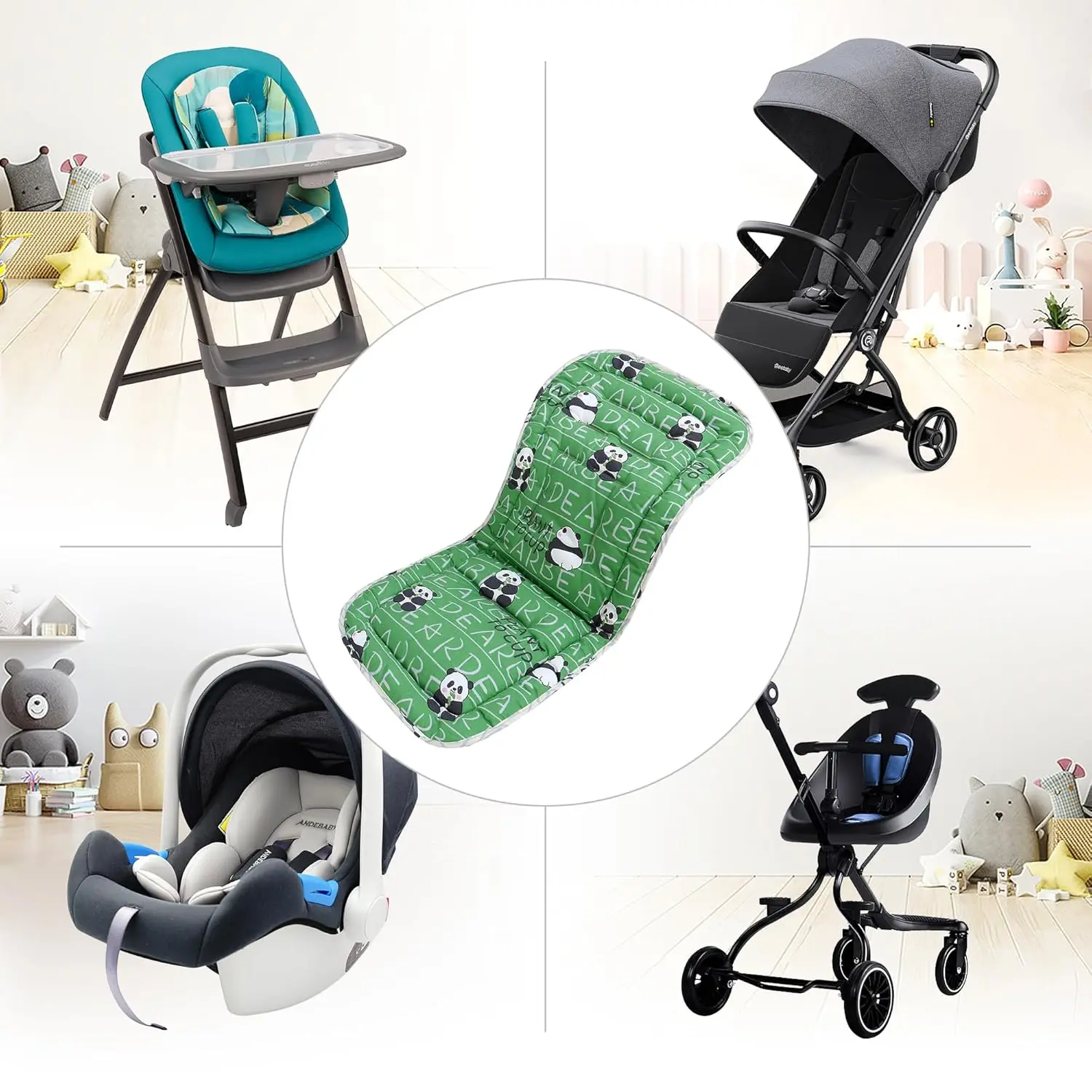 Stroller Seat Liner for Baby Pushchair Car Seat Chair Mat Child Trolley Mattress Diaper Pad Infant Stroller Cushion Accessories stroller accessories stroller cushion stroller pad