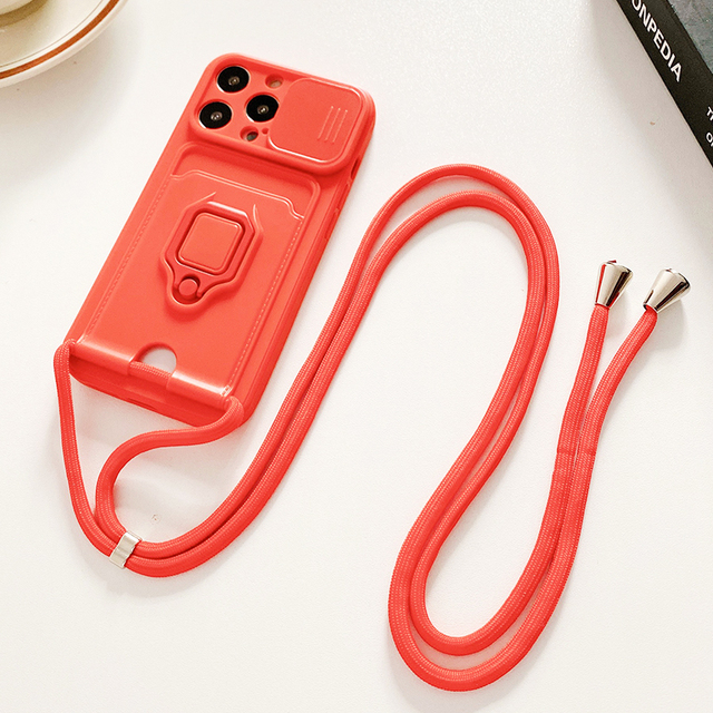 Lanyard phone case for Redmi Note8 9 10 Pro 9S 9C 9A 10S case for Xiaomi POCO M3 Pro C3 X3 NFC Wallet Card Holder cover