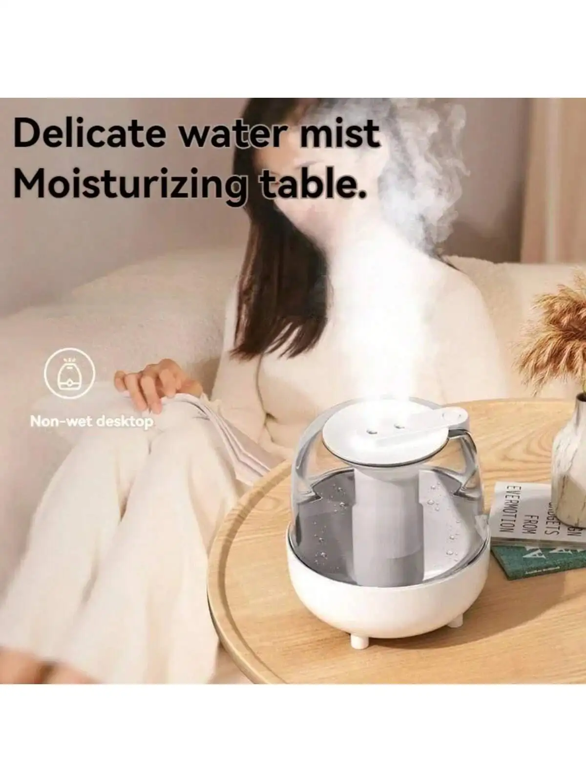 Large Capacity Home Humidifier with Night Light and Essential Oil Diffuser