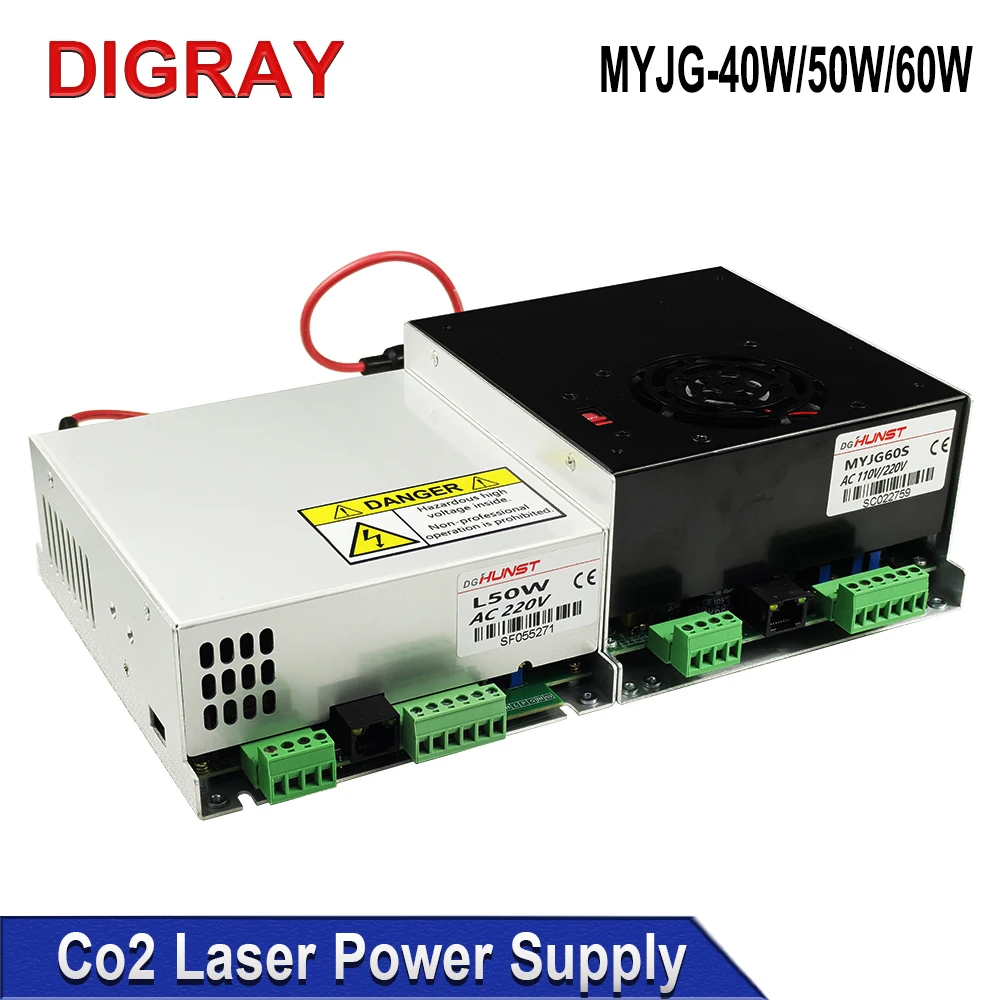 DIGRAY 40W 50W 60W Co2 레이저 전원 공급 장치 MYJG-40W 50W 60W 40W 60W 레이저 절단 및 조각 기계용